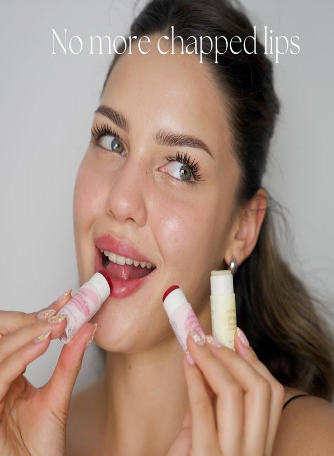 Simple Sophistication Natural Honey Lip Balm - 100% Grassfed Beef Tallow, Natural Raw Honey & Argan Oil - Ultra Moisturizing, Conditioning, Chemical Free - 3 Pack (3x0.15 oz) Tinted - Image 2